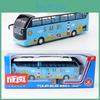 Alloy City Sightseeing Bus Model With Sound Light For Collectors And Kids