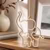 Wooden Decorative Figurine for Home Table Decor, Love and Loyalty Gift