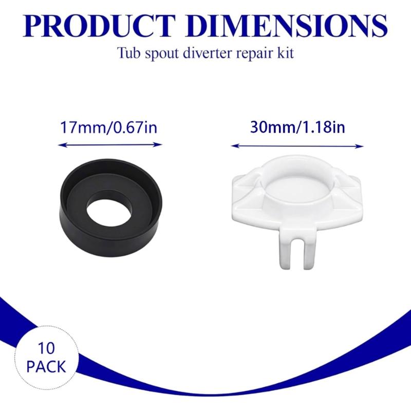 Professional Bathtubs Spout Replacement Kit Rubber Seals & Diverter Gates Suitable for 3800 Series Shower Fixtures