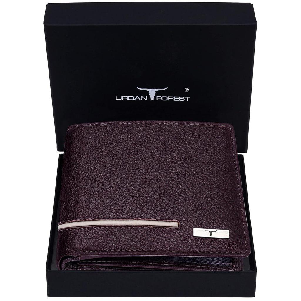 Portofel din piele maro nisip pentru bărbați