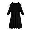Girls' Tiered Ruffle Dress - Long Sleeve Printed Maxi With Pockets