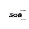 Glossy Black Car Emblem Metal Decorative Strips Badge Logo Body Decals Sticker For Peugeot 107 206 207 208 301 307 308 407 508