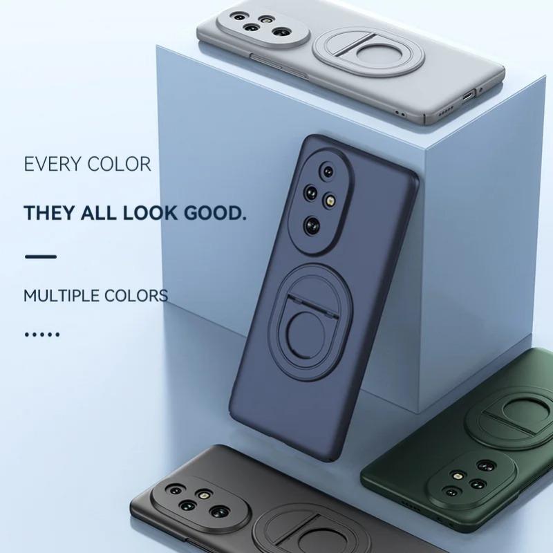 Für Honor 200 Pro100 Pro 90 80 Magnetischer Auto-Unsichtbarkeitsständerhalter Telefonhülle für Huawei Honor Magic 6 Pro 5 Matte TPU Stoßfeste Abdeckung Stoßstange