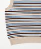 Stco Striped Round Knit Vest Beige (Oversized)_Skvua04Otd