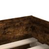 Bed Frame with Storage Smoked Oak Solid Pine Wood