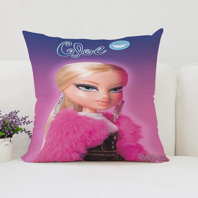 

Подушка для украшения дивана Чехол на подушку B-Bratz Fashion Двусторонняя наволочка Подушка для поясницы Автомобильная подушка 45x45см 12x12Inch