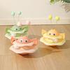 Cat Ball Track Toy Interactive Bee Shaped Cat Tower with Roller Ball Turntable Tumbler Cat Toy with Spring Pompom Ball for Indoor Cats