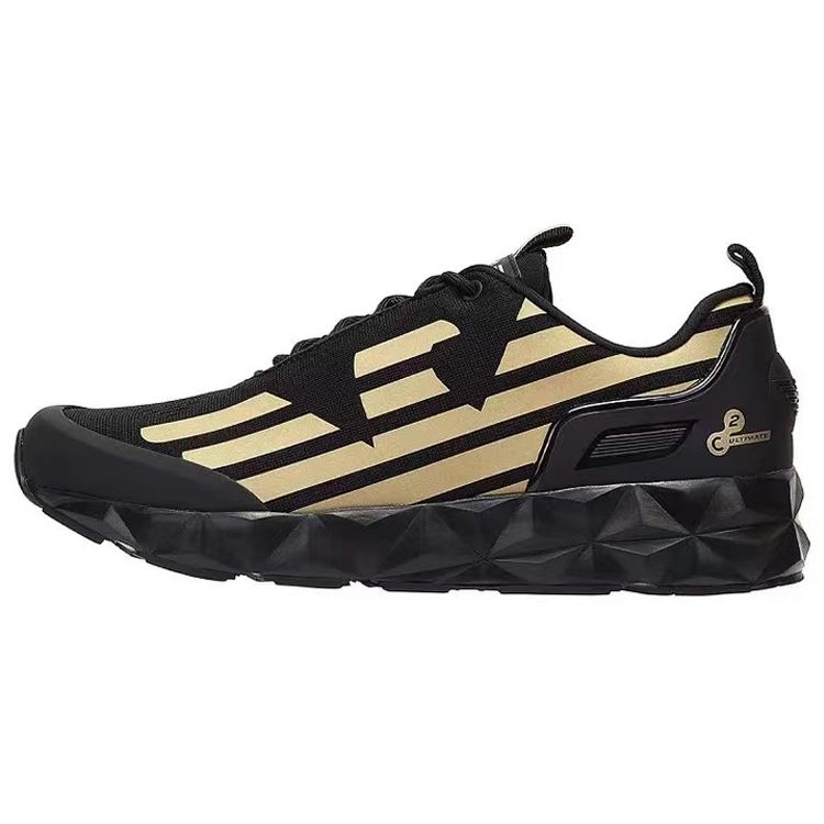 

Emporio Armani EA7 Mesh Casual Lace-Up Running Shoes Low Top Sports Sneakers Unisex sneakers Black X8X033XCC52R374 43 1/3