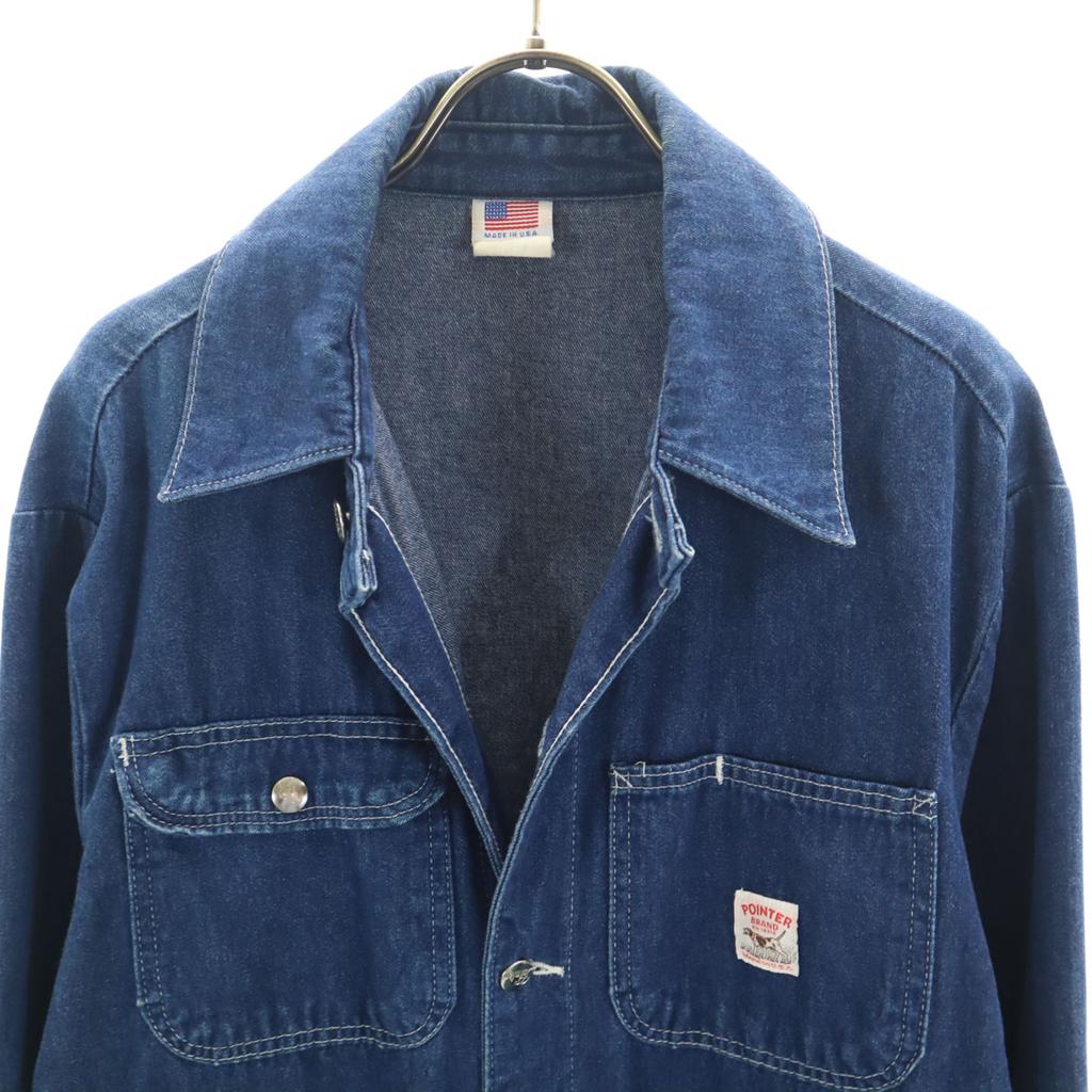 Pointer 90s Made In USA Old Coverall M Indigo Blue Men's Used