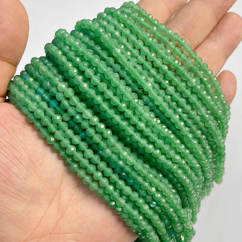4MM Natural Faceted Quality Agates Crystal Jades Stone Beads Tiny Loose Green Yellow Pink Red Gem Bead For Jewelry Making DIY