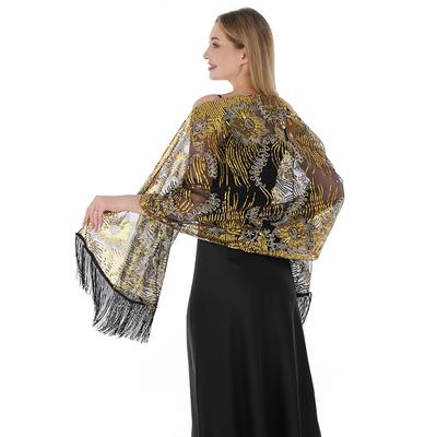 60*190cm Damen 1920er Pailletten Schals Stolen Fransen Abend Schal für Kleider Formelle Party Harlem Nacht