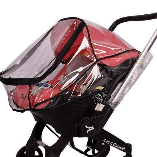 Universal Baby Stroller Accessories Set: Carrycot, Car Seat Cover, Hanging Bag, Mosquito Net, and Rain Cover.