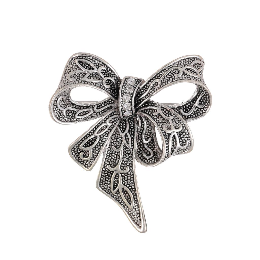 Trendy Female Crystal Bowknot Brooch Luxury Jewelry Brooches for Women Charm Pin Dress Coat Accessories Corsage