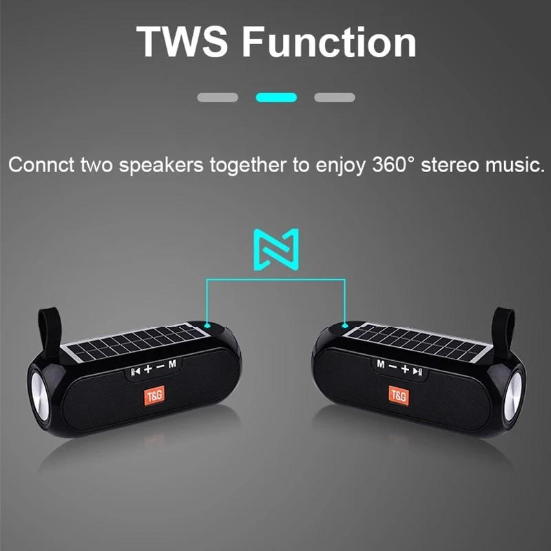 Solar Radio FM Radio MP3 Outdoor Portable Wireless Bluetooth Speaker Music Sound Box Subwoofer Bass Aux Hifi Stereo Mp3