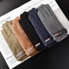 Suede Gloves Men's Winter Warm Plus Velvet Thickened Touch Screen Finger Gloves Manufacturer Cycling Gloves