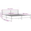Bed Frame Black 180x200 cm Particleboard and Metal