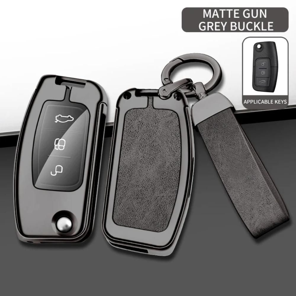Auto Metall Schlüsselhülle Abdeckung Schale für Ford Focus 2 3 Ecosport C-Max S-Max Ka Mondeo Kuga Galaxy Fiesta Schlüsselanhänger Zubehör