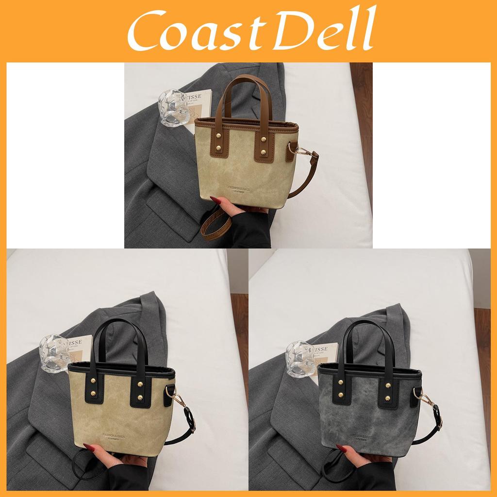 Korean Style Small Water Bucket Bag With Zipper Closure For Street Fashion Look