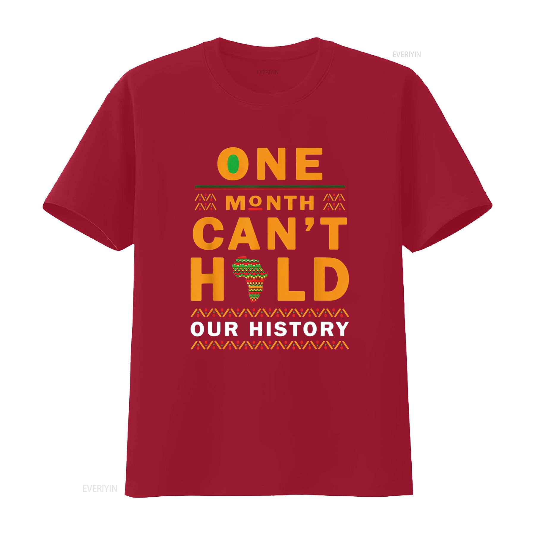 

Black History Month One Can t Hold Our Shirt vintage Washed Stretched streetwear designer clothes Versatile Comfortable S