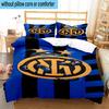 3 pezzi F.C. Set Biancheria da Letto Stampato Internazionale Milano Chiusura Copripiumino Include 1 Copripiumino & 2 Federe Set Biancheria da Letto Decorazioni per la Casa Regali