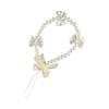 Rope Phone Chain Short Rope Pearl Bow Mobile Phone Straps Hand Strap Wrist Hand Lanyard Phone Charm