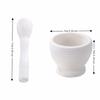 Wood Grain White Mortar and Pestle Set Lightweight Design Manual Pestle Set  Garlic Crushing