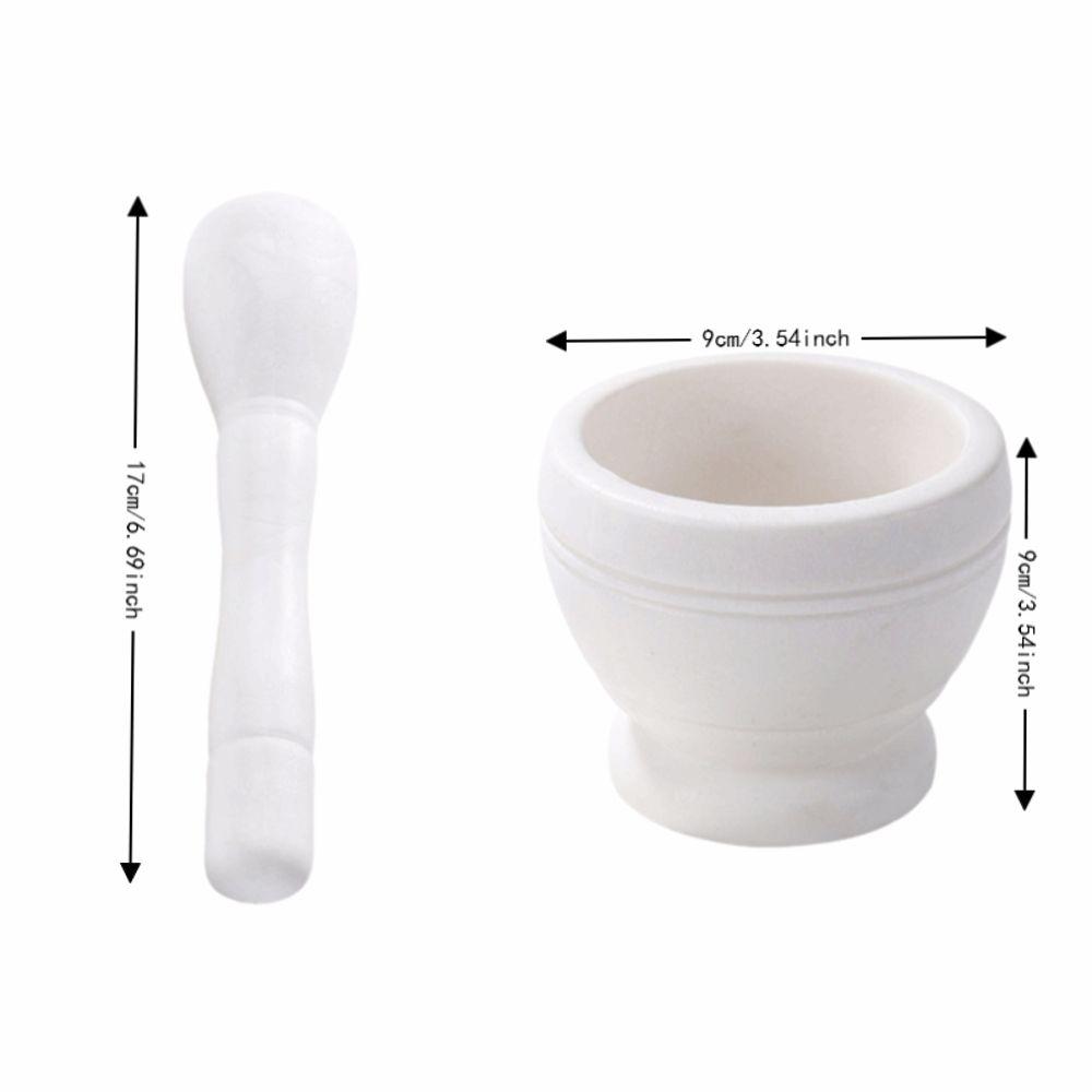Wood Grain White Mortar and Pestle Set Lightweight Design Manual Pestle Set Garlic Crushing