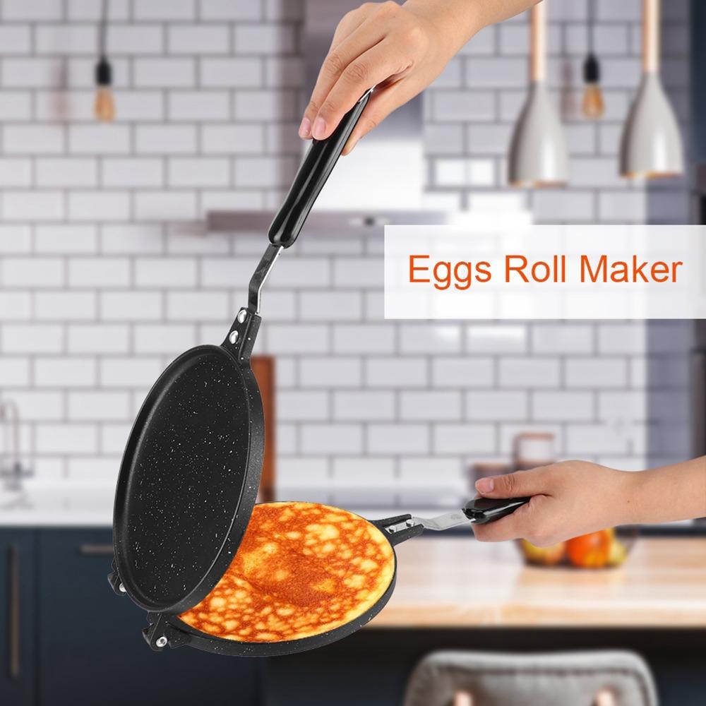 Baking Tool Round Shape Eggs Roll Maker Non-Stick Dual-Sided Waffle Cone Maker Portable Multi-functional Baking Mould Kitchen
