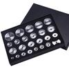 25pcs Watch Capping Machine Dies Back Cover Press Tool Presser Closer Aluminum Mold Accessories Watch Repair Tool for Watchmaker