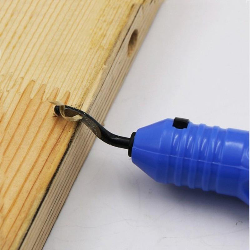 Deburring Tool Kit Edgebanding Tool with 10pcs Deburr Blade Chamfering and Trimming Scrapers Rotary Burr Removal Blade