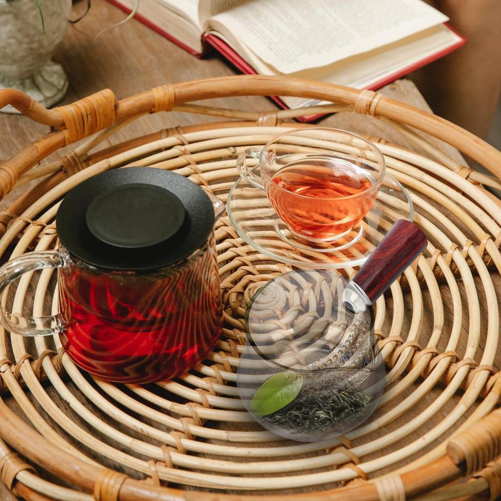 Stylish Glass Tea Dispenser Cup High Borosilicate Material Anti Scalding Handle Ideal for Tea Set Accessories and Daily Use