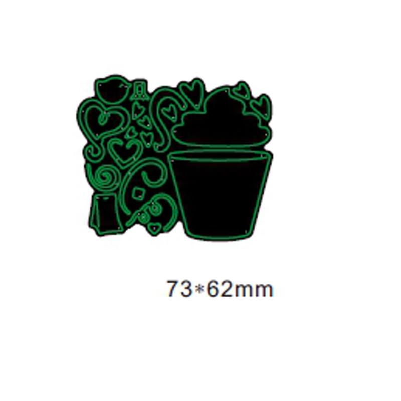 

Любов серце кави чашка форма металевого різання вмирає трафарет скрапбук альбому тиснення карти рішень декору