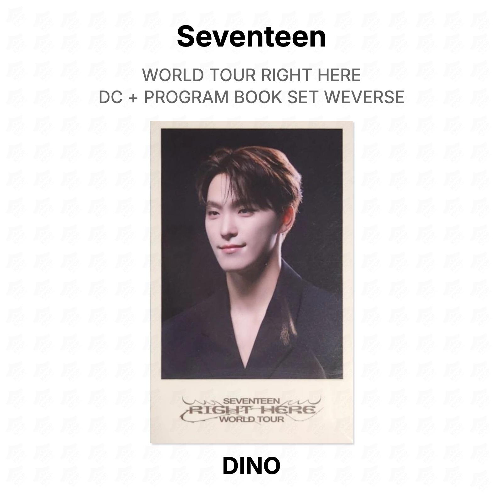 Seventeen WORLD TOUR RIGHT HERE DC + PROGRAM BOOK SET WEVERSE Official Photocard DINO