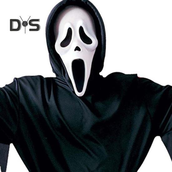 1 szett gyerekeknek Halloween jelmez szett hátborzongató szellem Cosplay maszk kesztyűk öv köntös öltöny farsangi parti előadás kísértetházi gyerekruha