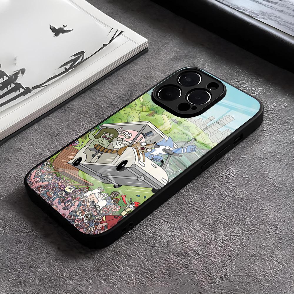 Cartoon Regulars Show Phone Case For IPhone 17 15 Pro Max 12 16 14 Plus 11 13 Pro X XR XS 7 8 Plus SE Glass Cover