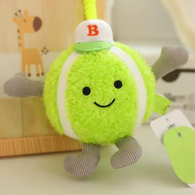 Neuer süßer Simulations-Tennisball-Anhänger Plüschtier Schlüsselanhänger Kinder Weiche Geschenke für Mädchen Jungen Zimmerdekor