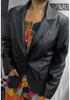 Womens Genuine Lambskin Leather BLAZER | Slim Fit BLACK Leather Jacket | FORMAL Leather Blazer | Wedding Coat, Celebrity Blazer Gift For Her