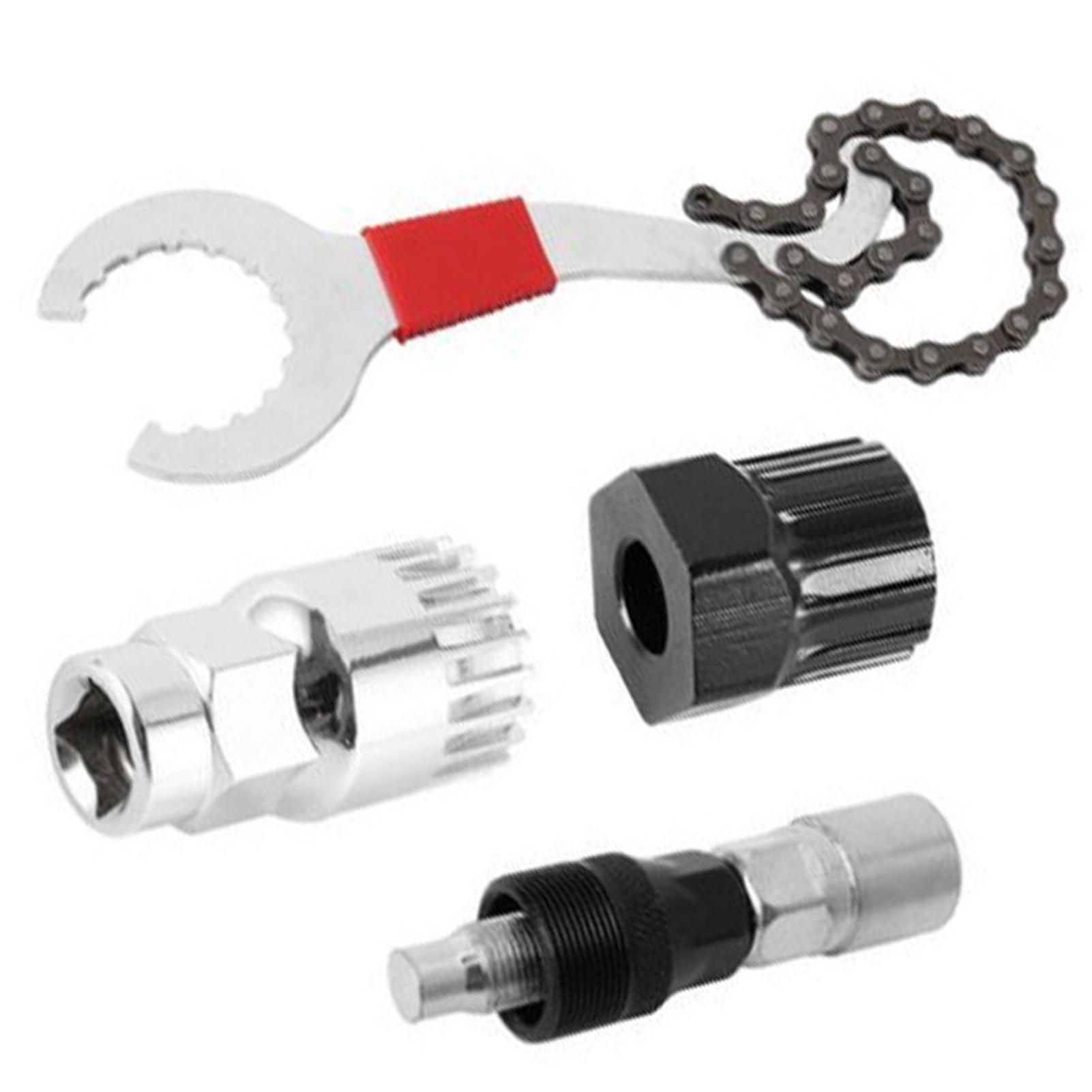 

Набор инструментов для ремонта шатунов велосипеда Устойчивость к ржавчине Портативный съемник каретки велосипеда Съемник цепи 4 шт.