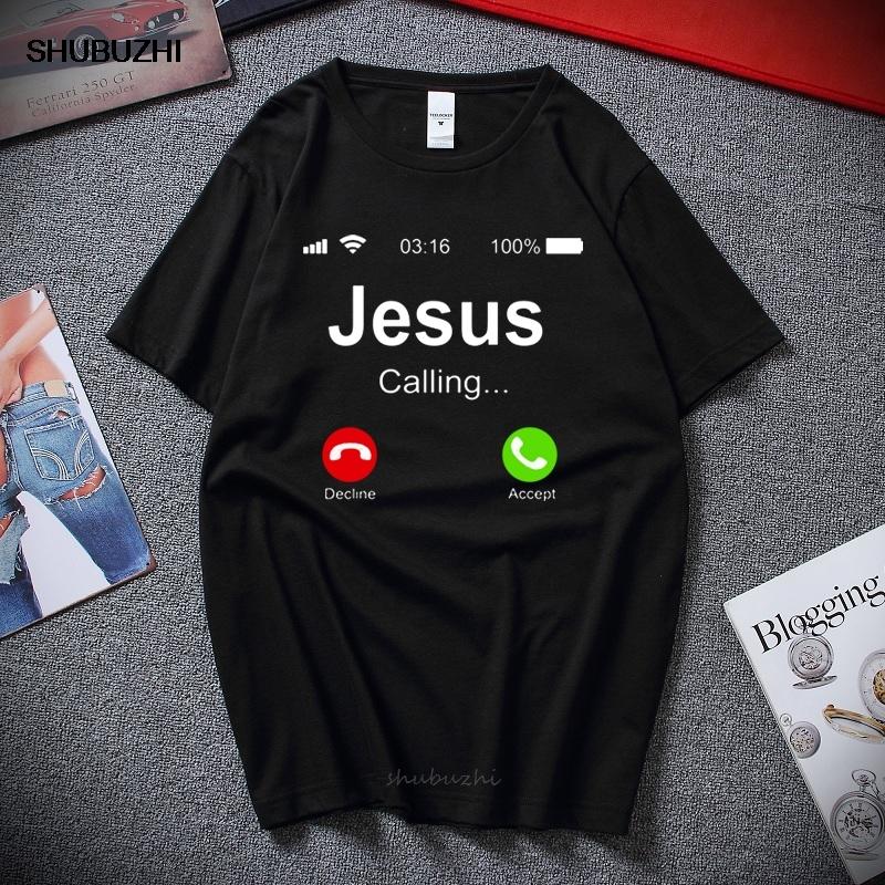 

Jesus is Calling Christian Tshirt Unique Funny T shirt Unisex Newest Top Tees Summer Fashion Camisetas Hombre Tee shirt homme 4XL