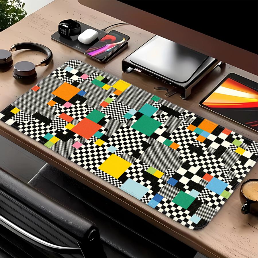 

Black And White Mosaic Mouse Pad Desk accessories office Pad Keyboard Mouse Pad Computer Laptop Pad Game Console Pad Anti slip 220x180x2mm