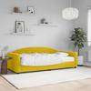Vidaxl Sofa Z Materacem Do Spania, Żółta, 90X200 Cm, Aksamit
