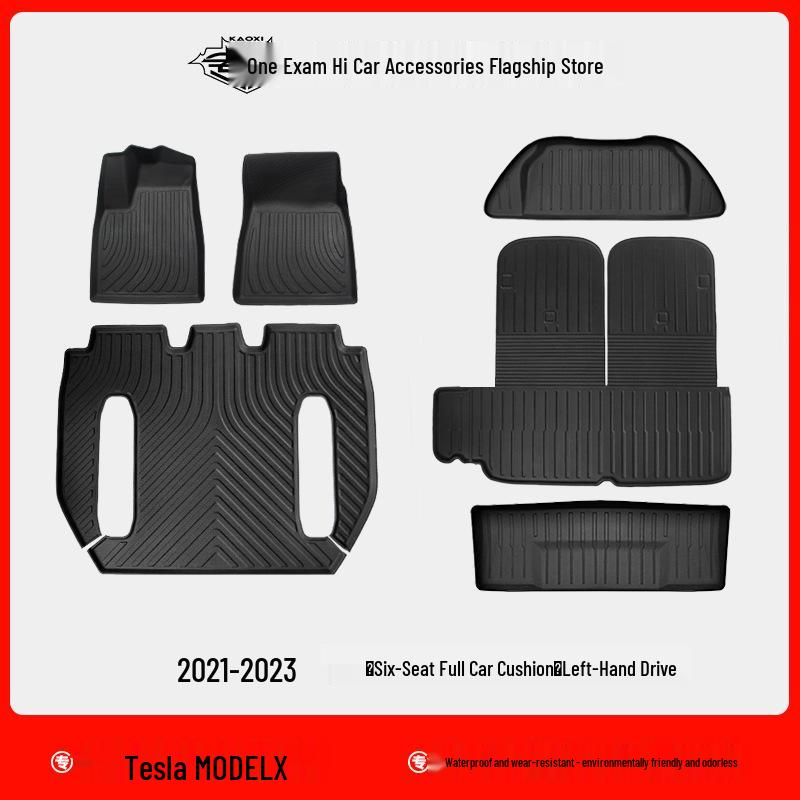 Waterproof TPE Floor & Trunk Mats for 2022 Tesla Model X (LHD & RHD)
