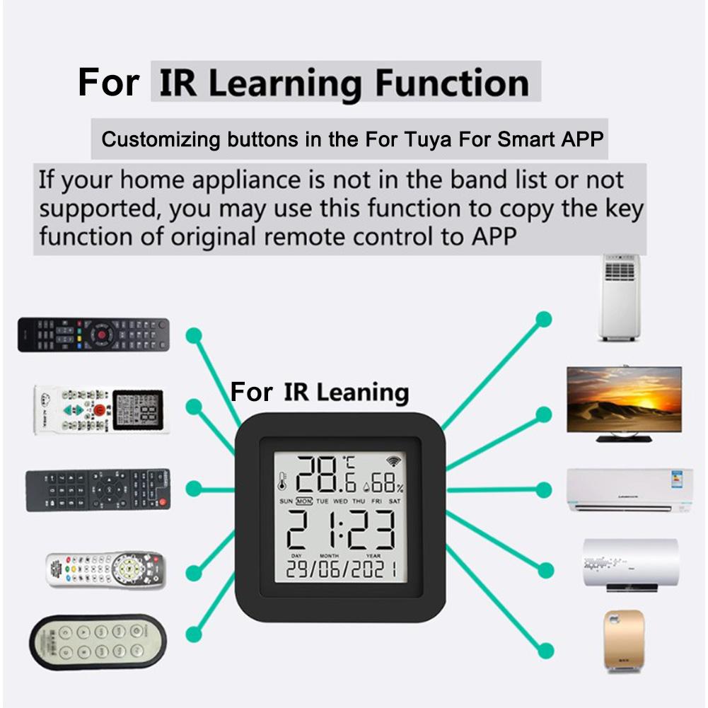 For Smart WiFi Thermometer and Hygrometer with Infrared Remote Control and Customizable Alerts for Temperature Humidity China Mainland