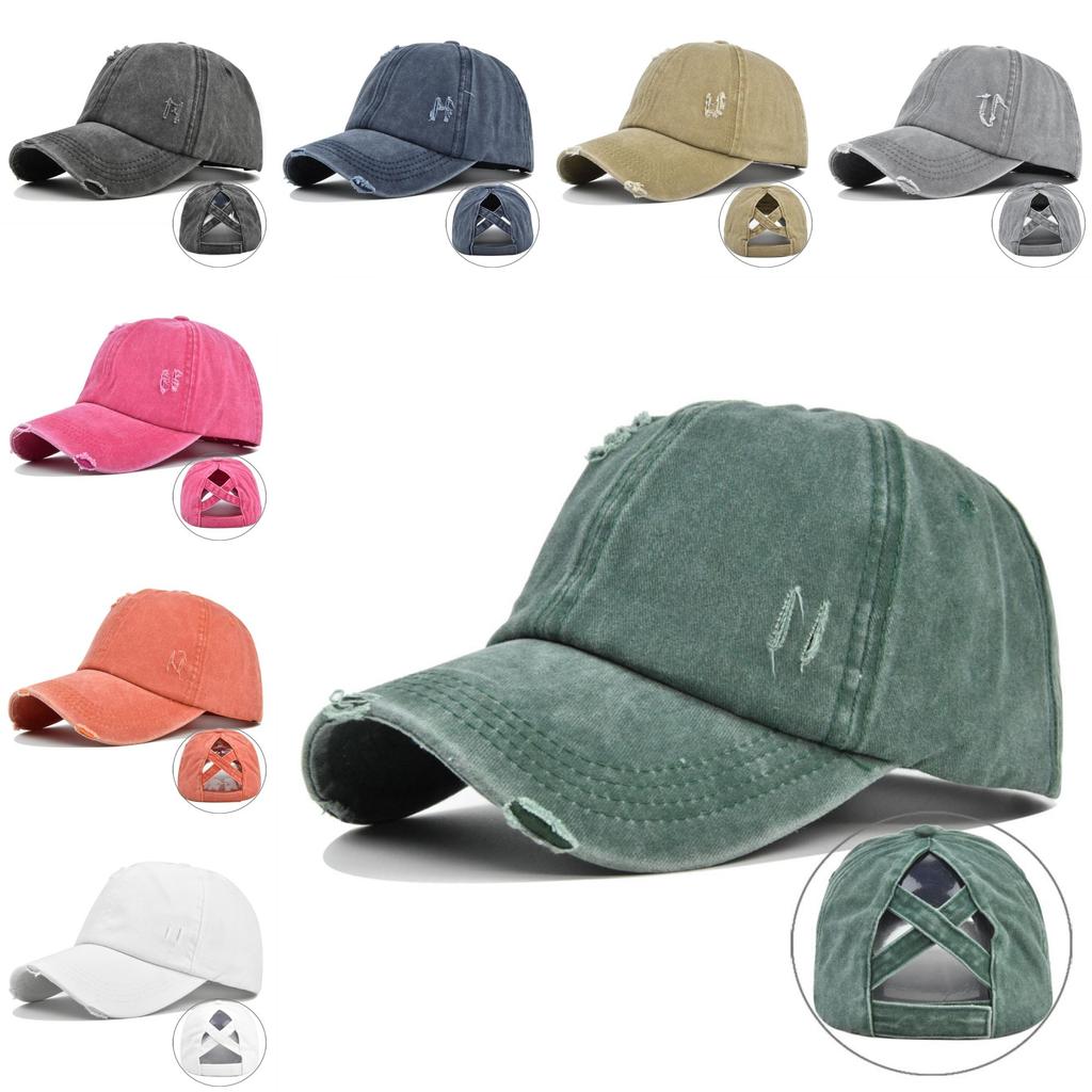 Color Washed Solid Retro Baseball Cap Cotton Sun Hat Vintage Duck Tongue Cap