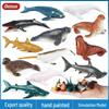 Mini Marine Animals Set: Humpback Whale, Beluga, Shark, Seal, Whale Shark, Narwhal