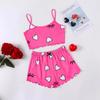 European and American Sleeveless Tank Top & Shorts Two-Piece Pajama Set for Women