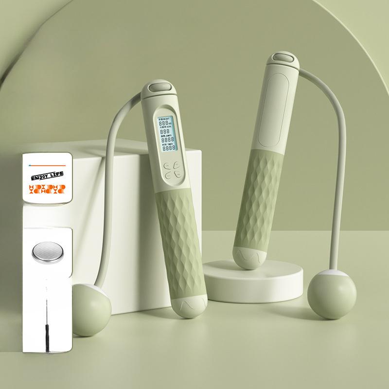 Skipping Rope Intelligent Cordless Counting Load-bearing Steel Wire Rope Student Sports Goods Big Ball Skipping Home Fitness Rope.