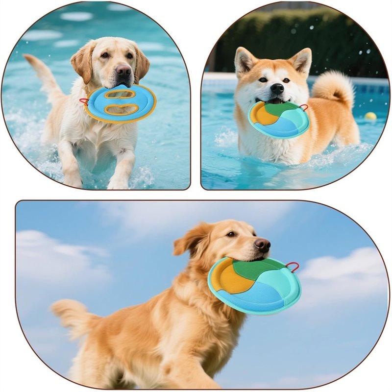 Floating Flying Disc Interactive Dog Set- 2 Pieces For Small, Medium For Aggressive Chewers Pet Game Supplies 2 Styles