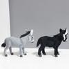 Mini Realistic Donkey Figurine Handmade Artificial Fur Non Stuffed Eco Friendly Desk Decor Gift Car Ornament Keychain