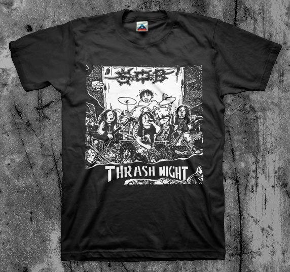

S.O.B. Thrash Night T Shirt (Napalm ENT Assuck Insect Warfare Dystopia) Unisex T-Shirt L